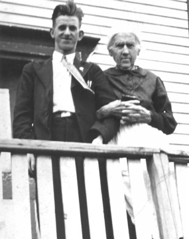 124: Pat Ryan and his grandmother Mary Joseph (Whelan) Ryan. [courtesy of Marg (Ryan) Martin]  -Pat son of Denis Ryan &amp;amp; Mae Dunphy